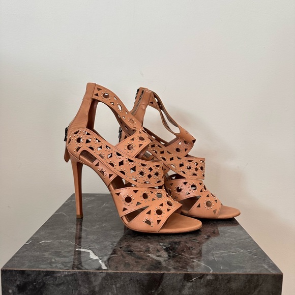 Alaia Laser Cut Studded Heel - Picture 1 of 5